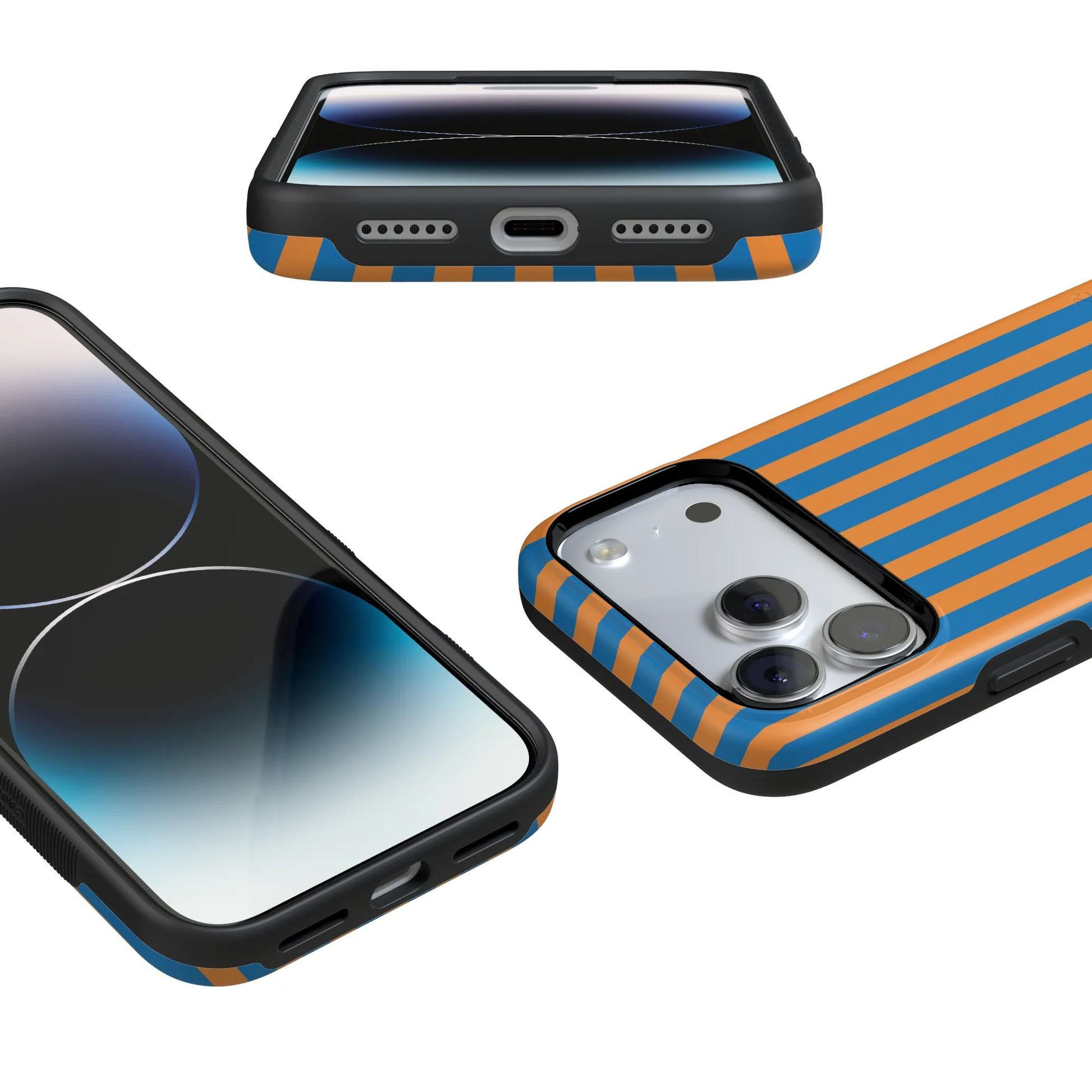 Go New York | Blue & Orange Stripes Case