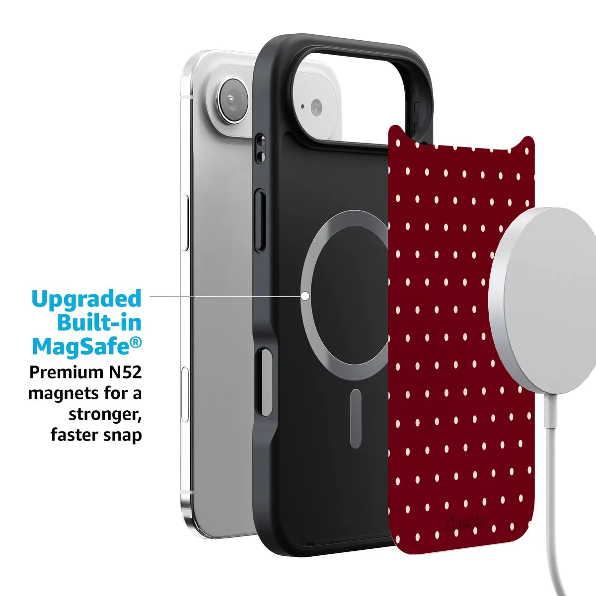On the Dot | Maroon Polka Dot Case