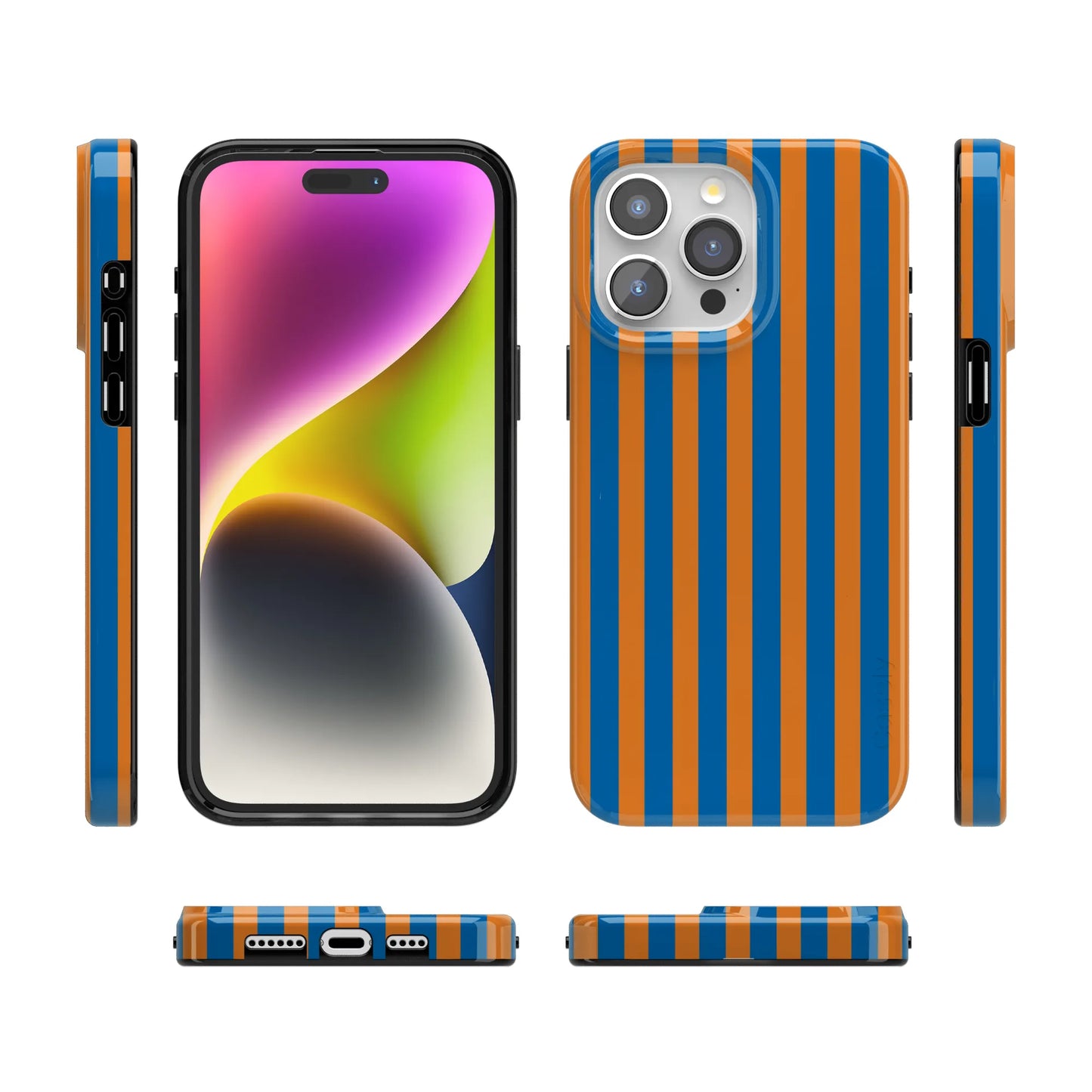 Go New York | Blue & Orange Stripes Case