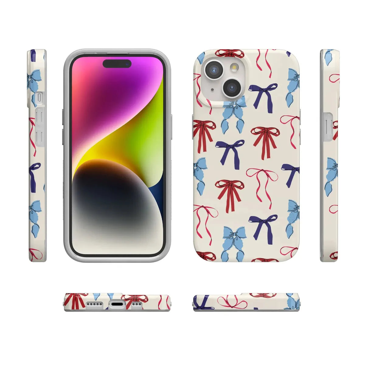 American Girlie | Red White & Blue Bows Case