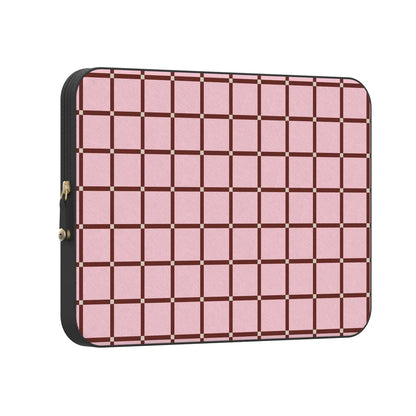 Uptown Gridlock | Pink Checkerboard Laptop Case