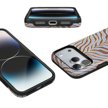 Untamed | Brown & Blue Zebra Case