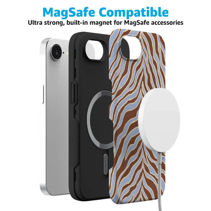 Untamed | Brown & Blue Zebra Case
