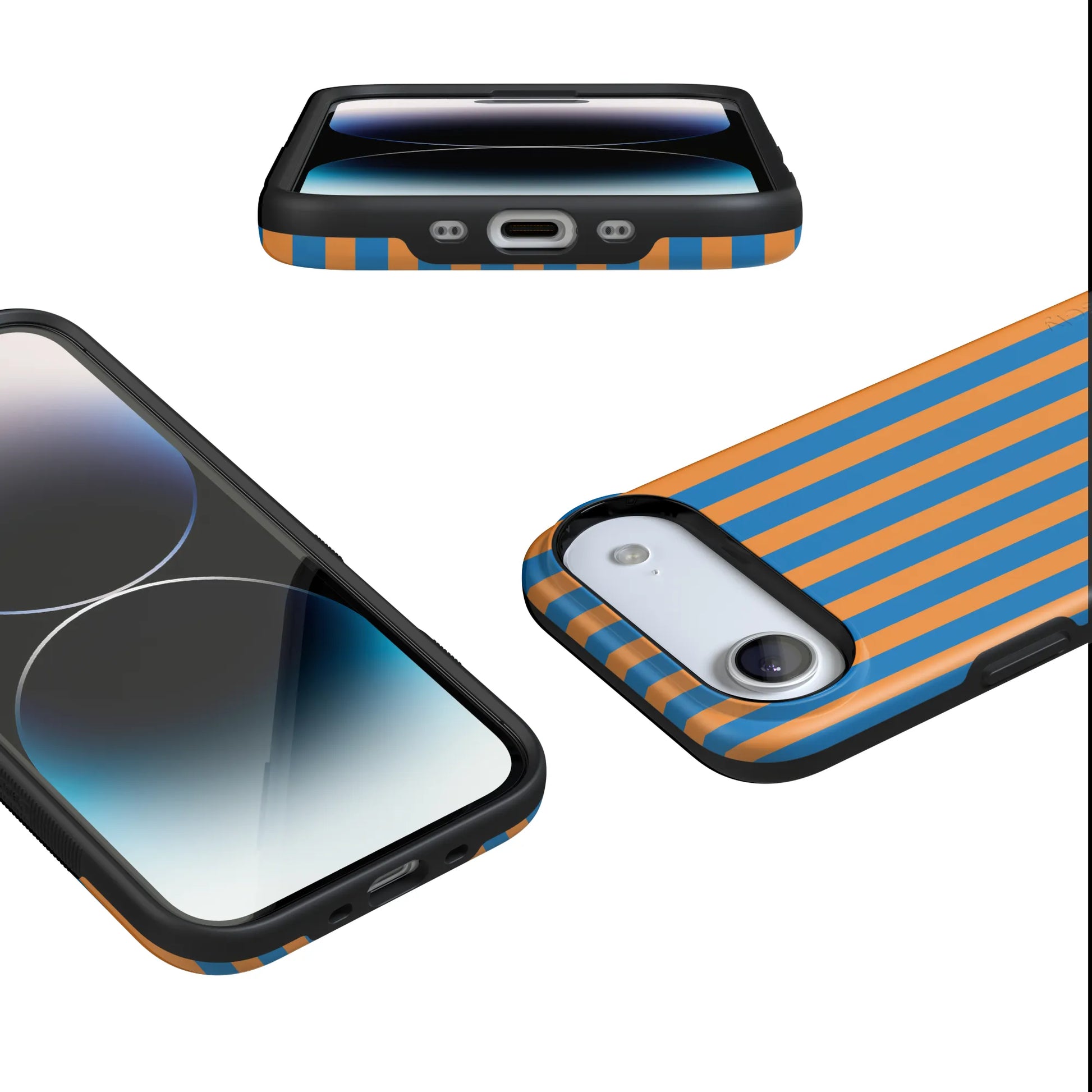 Go New York | Blue & Orange Stripes Case