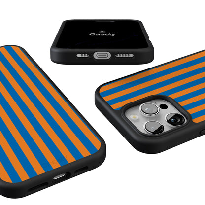 Go New York | Blue & Orange Stripes Case