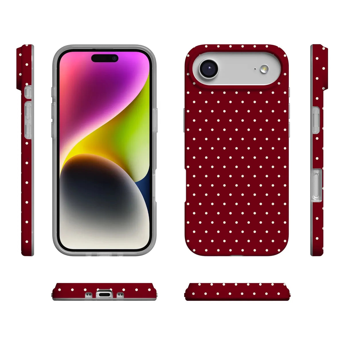 On the Dot | Maroon Polka Dot Case
