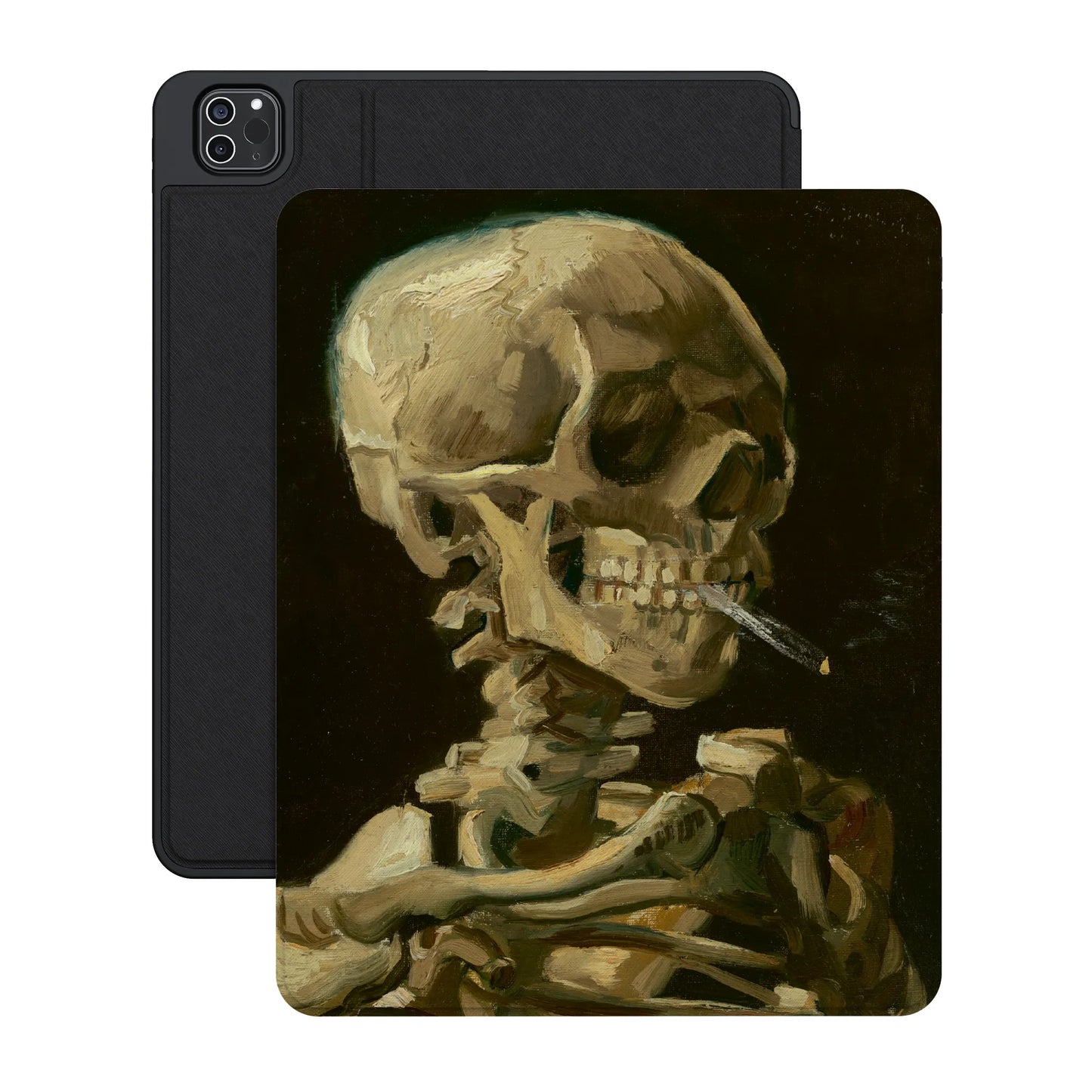 Van Gogh | Head of a Skeleton with a Burning Cigarette iPad Case - iPad Pro 12.9" (M2, 2022)