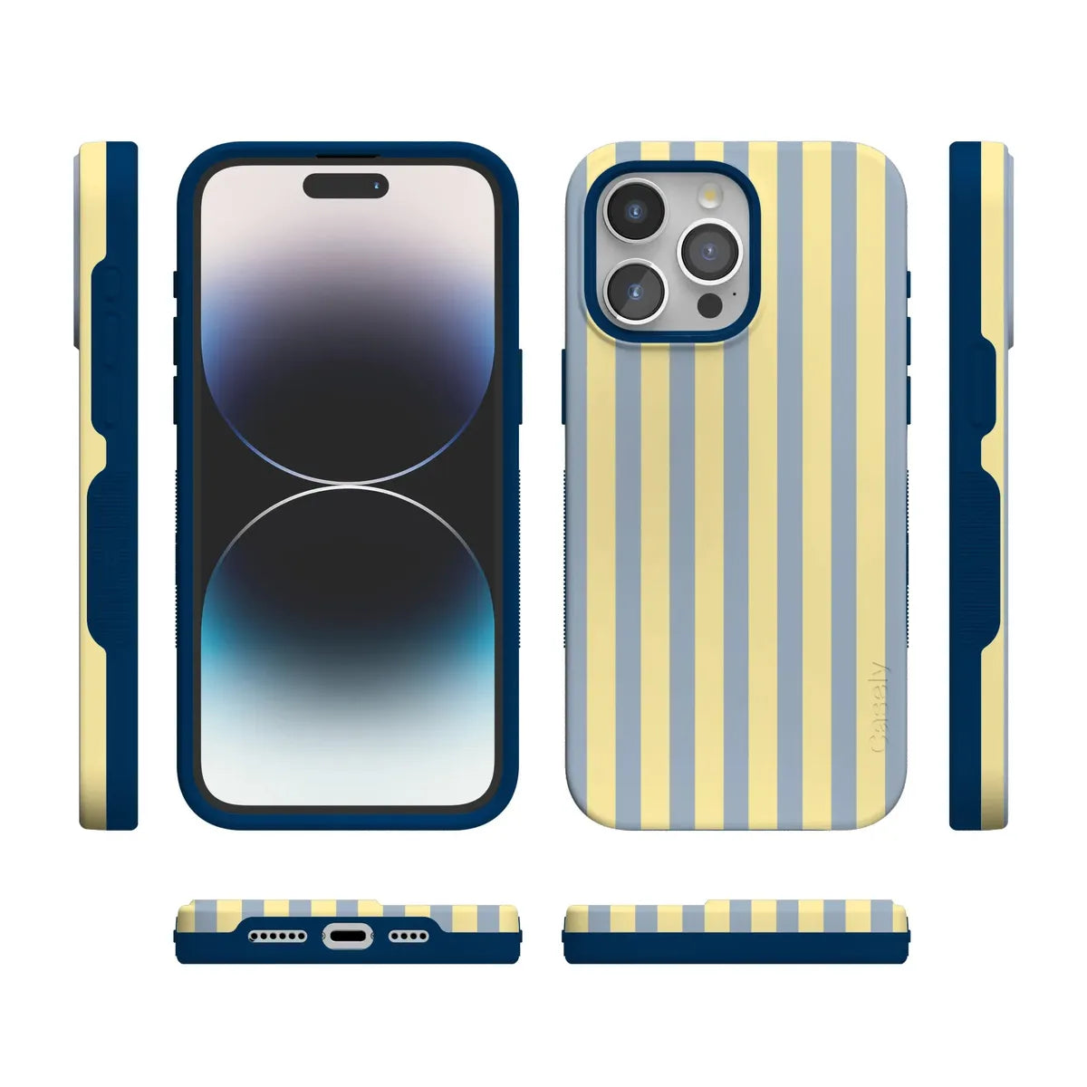 Coastline Stripes | Blue & Yellow Case