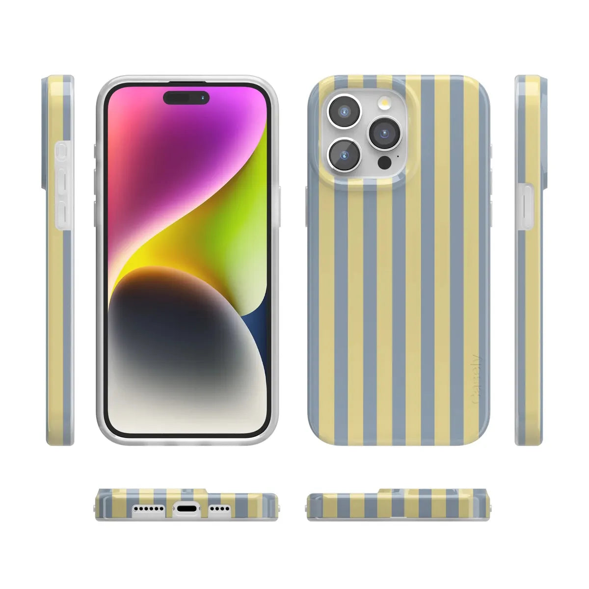 Coastline Stripes | Blue & Yellow Case