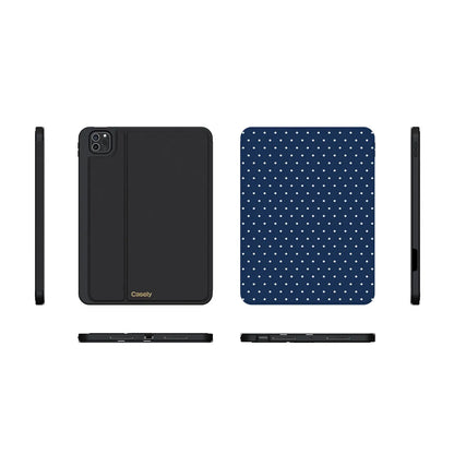 On the Dot | Navy Polka Dot iPad Case