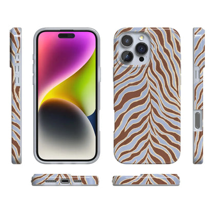 Untamed | Brown & Blue Zebra Case