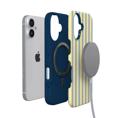 Coastline Stripes | Blue & Yellow Case