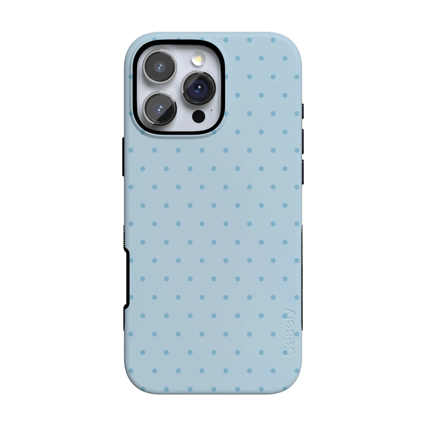 On the Dot | Blue Monochrome Polka Dot Case - iPhone 16 Pro