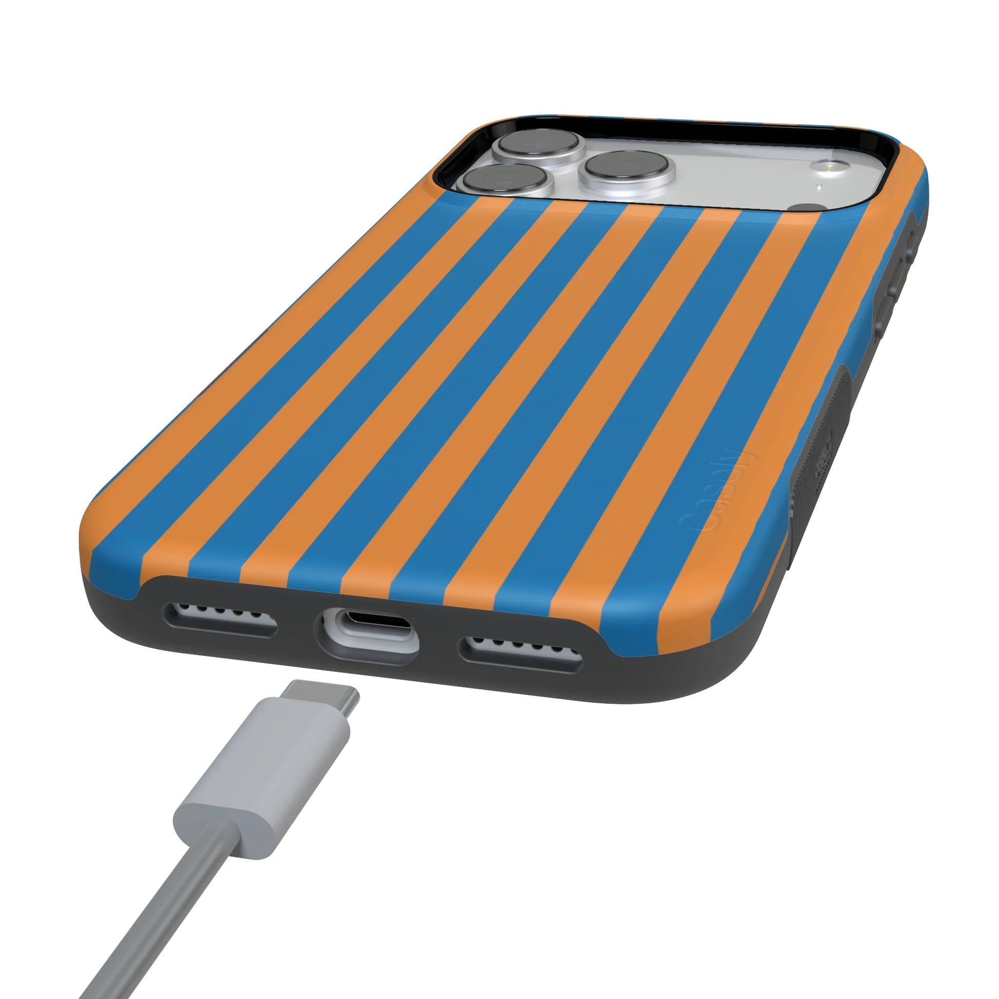 Go New York | Blue & Orange Stripes Case