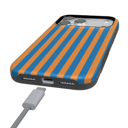 Go New York | Blue & Orange Stripes Case