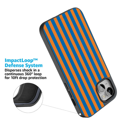 Go New York | Blue & Orange Stripes Case