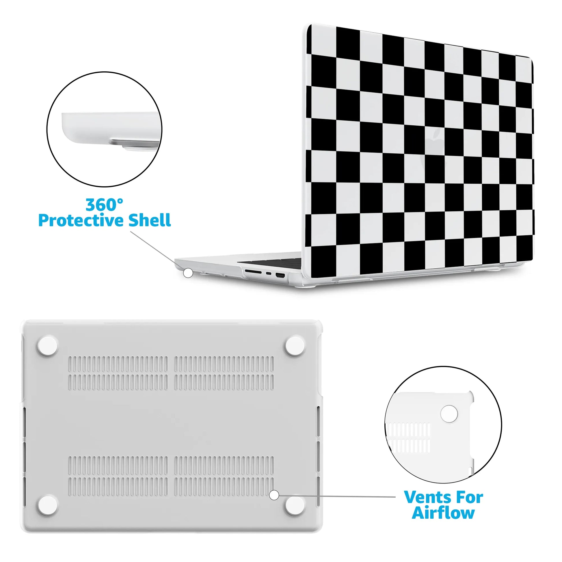 Fit Check | Black Checkerboard Laptop Shell