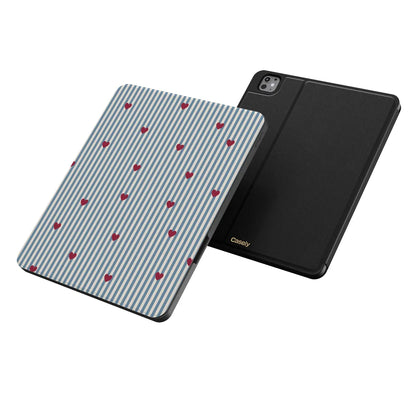 Love Lines | Blue Stripes iPad Case