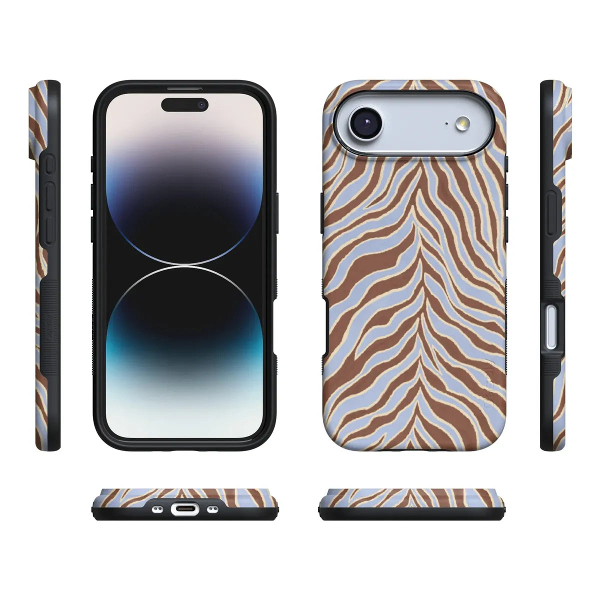 Untamed | Brown & Blue Zebra Case