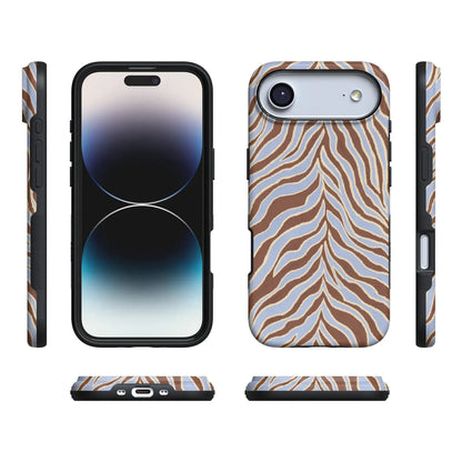 Untamed | Brown & Blue Zebra Case