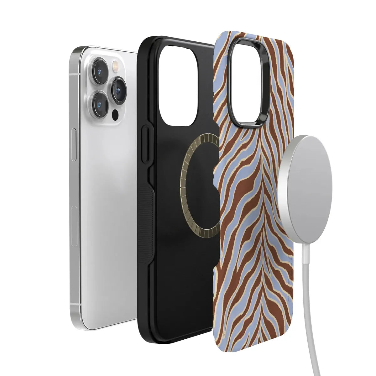 Untamed | Brown & Blue Zebra Case