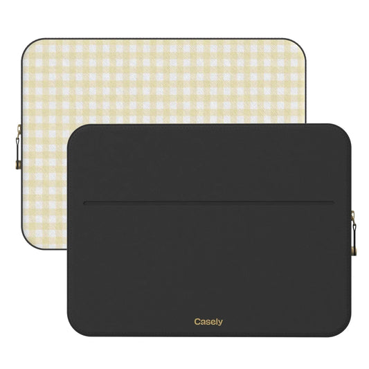 Pastel Picnic | Yellow Gingham Laptop Case