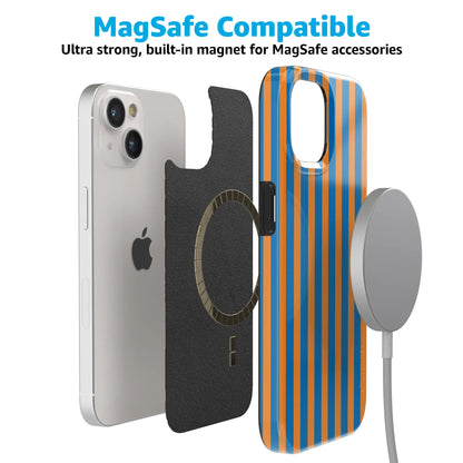 Go New York | Blue & Orange Stripes Case