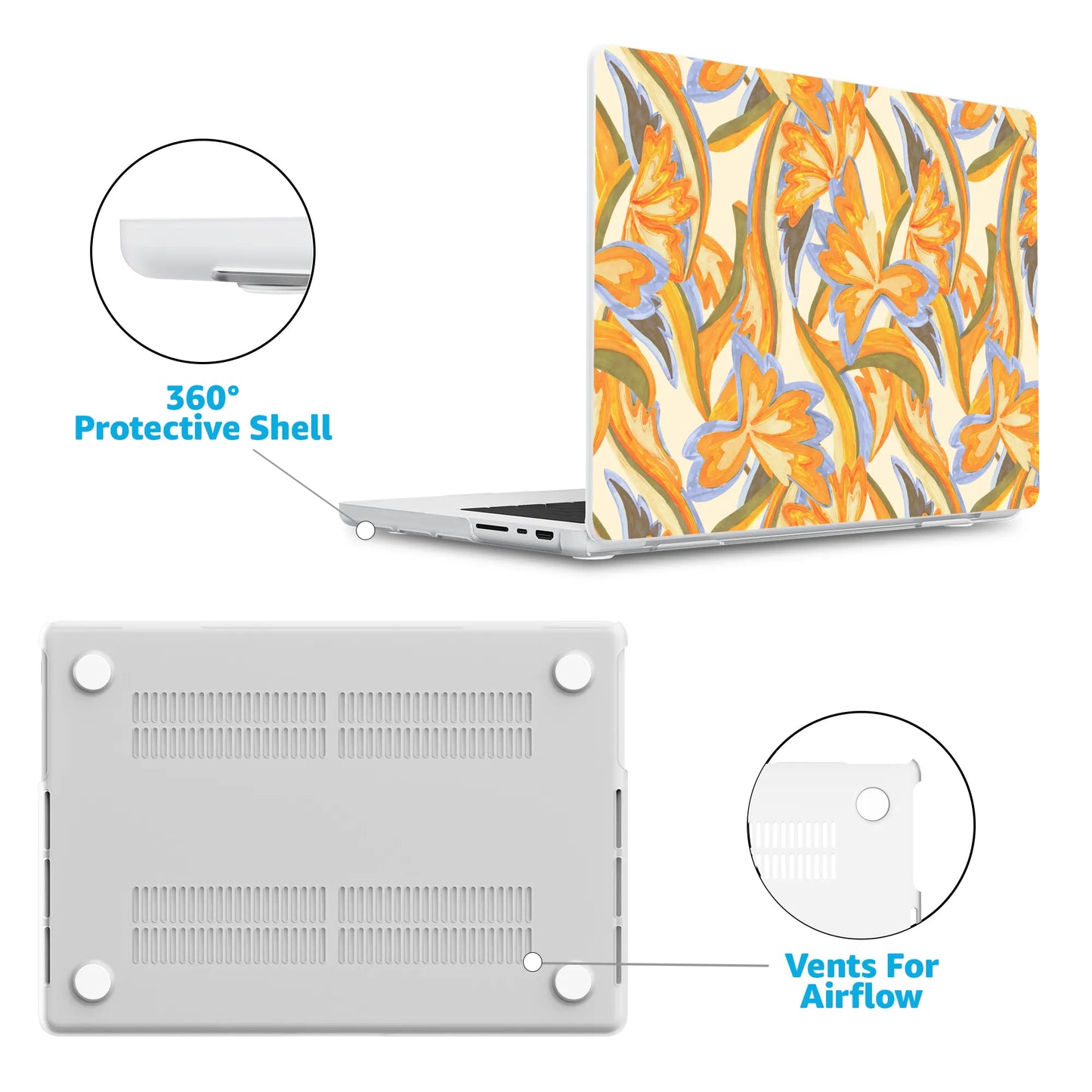 Tropical Bungalow | Watercolor Laptop Shell