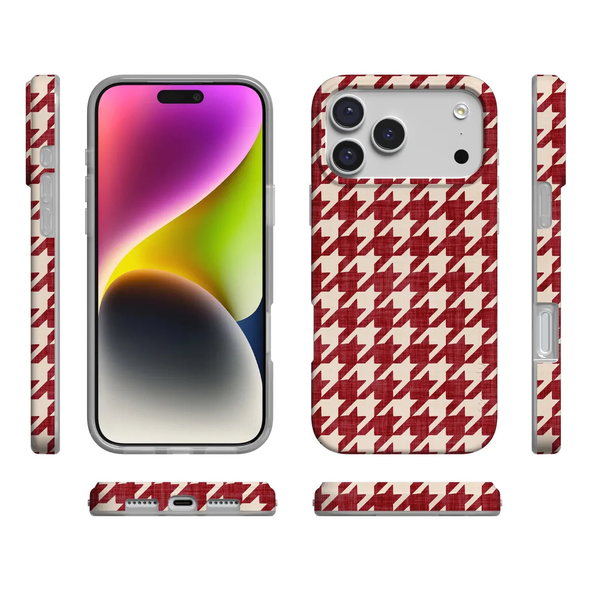 Scarlet Stitch | Red Houndstooth Case