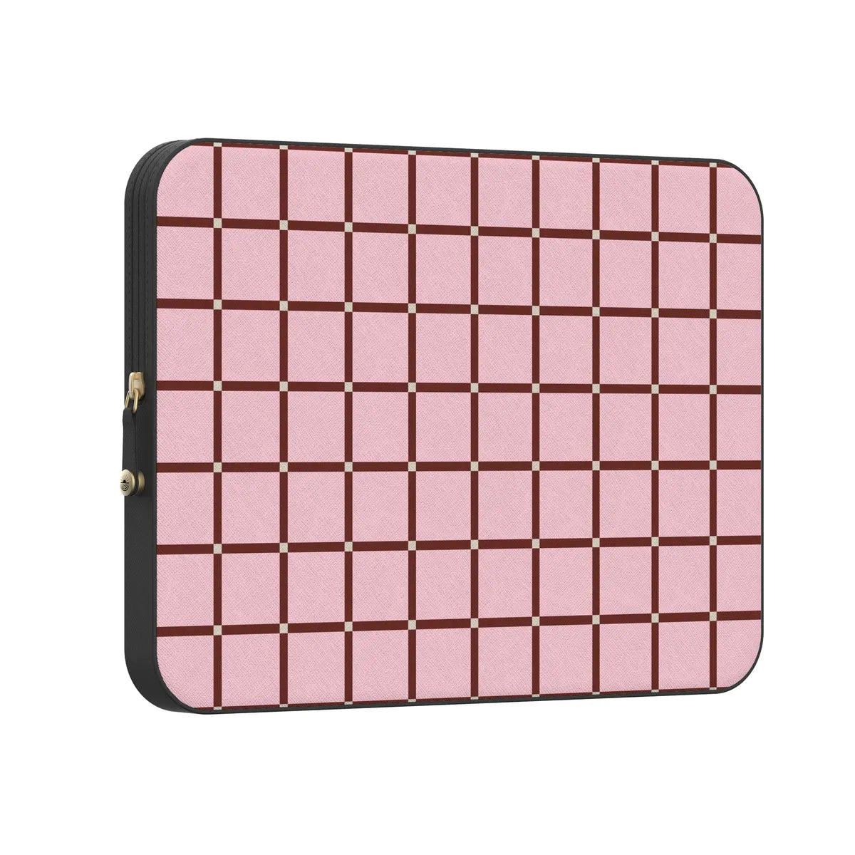 Uptown Gridlock | Pink Checkerboard Laptop Case