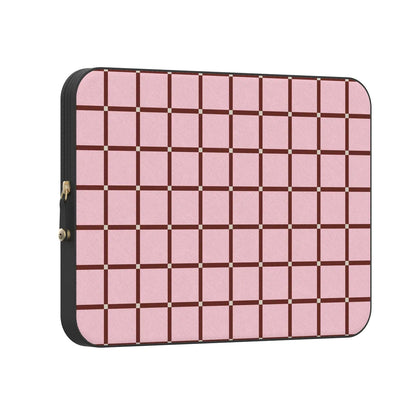 Uptown Gridlock | Pink Checkerboard Laptop Case
