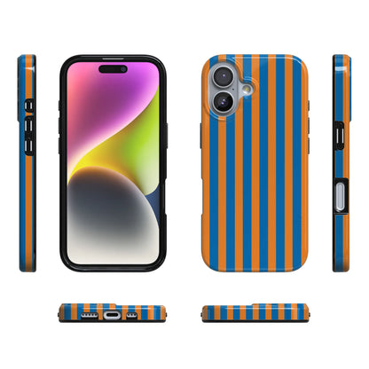 Go New York | Blue & Orange Stripes Case