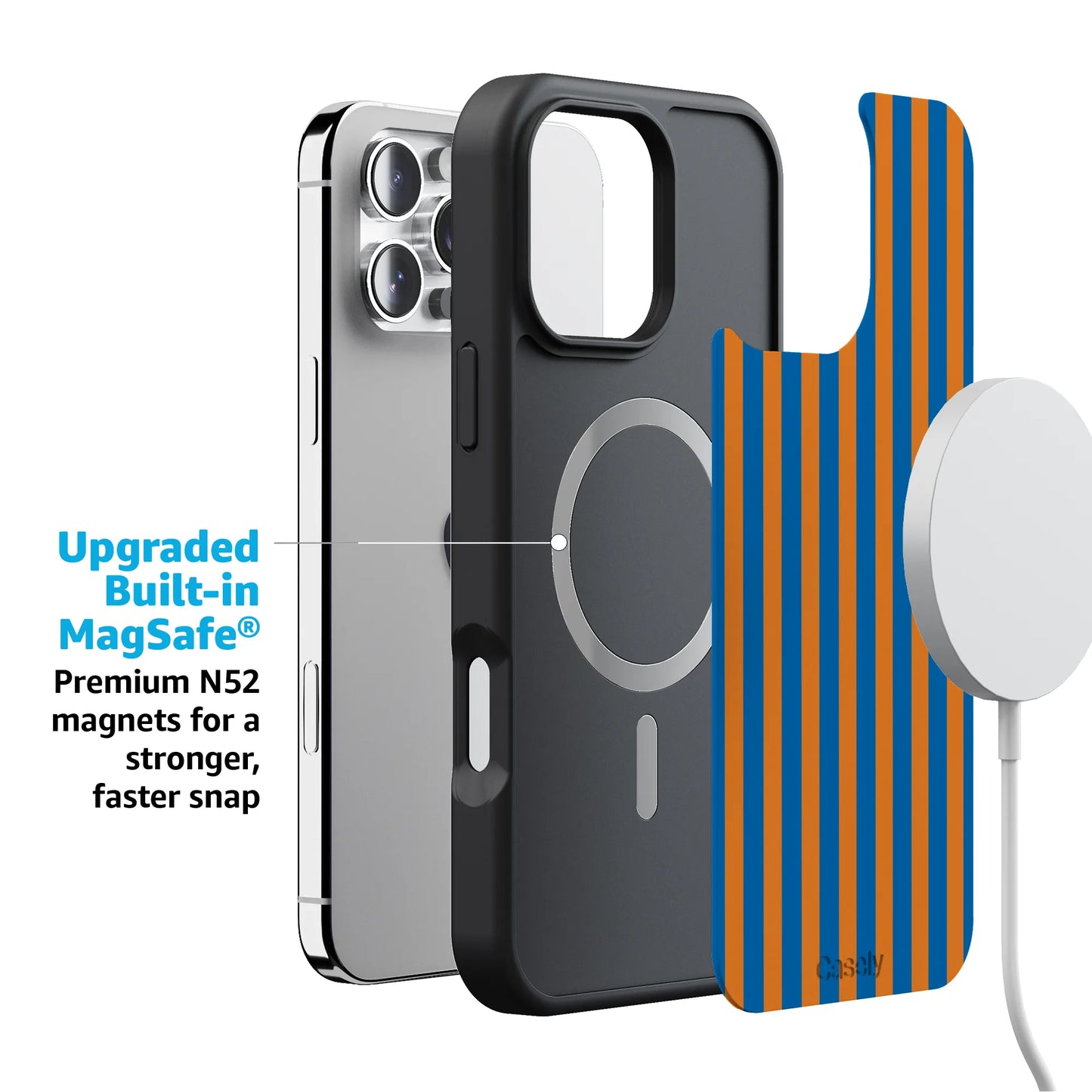 Go New York | Blue & Orange Stripes Case