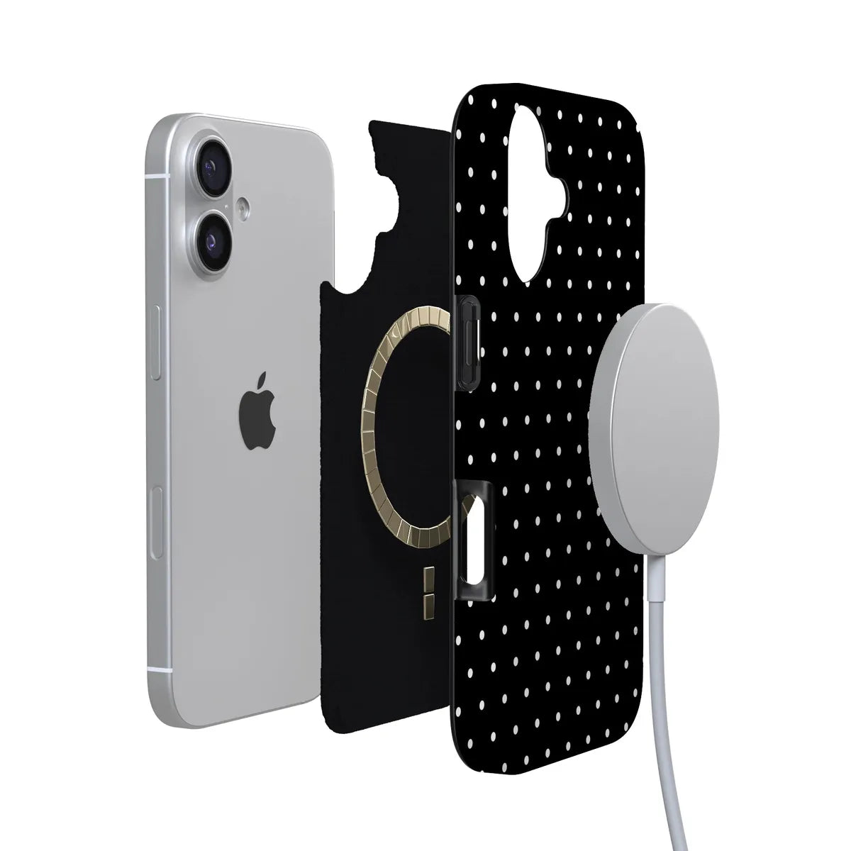 On the Dot | White Polka Dot Case