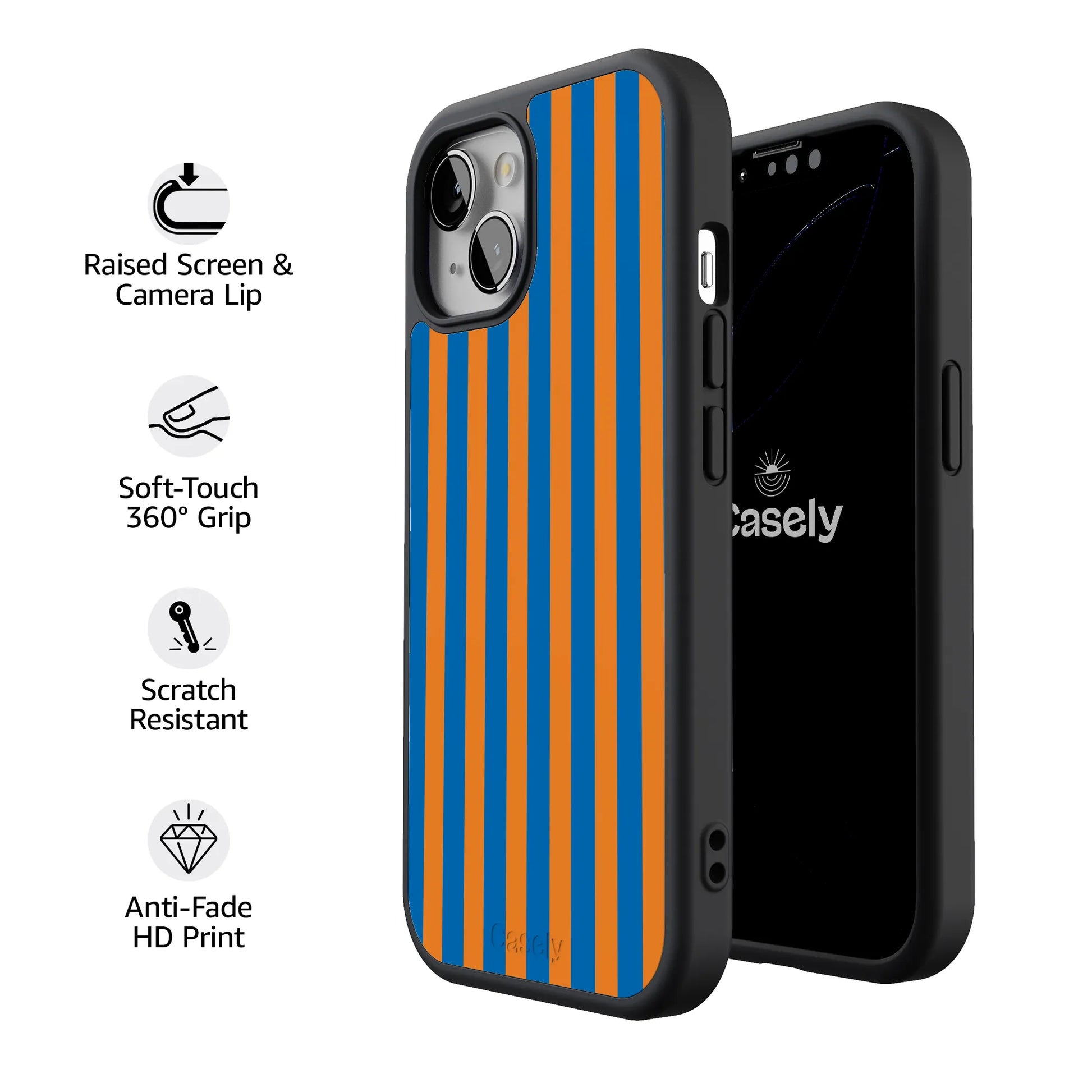 Go New York | Blue & Orange Stripes Case