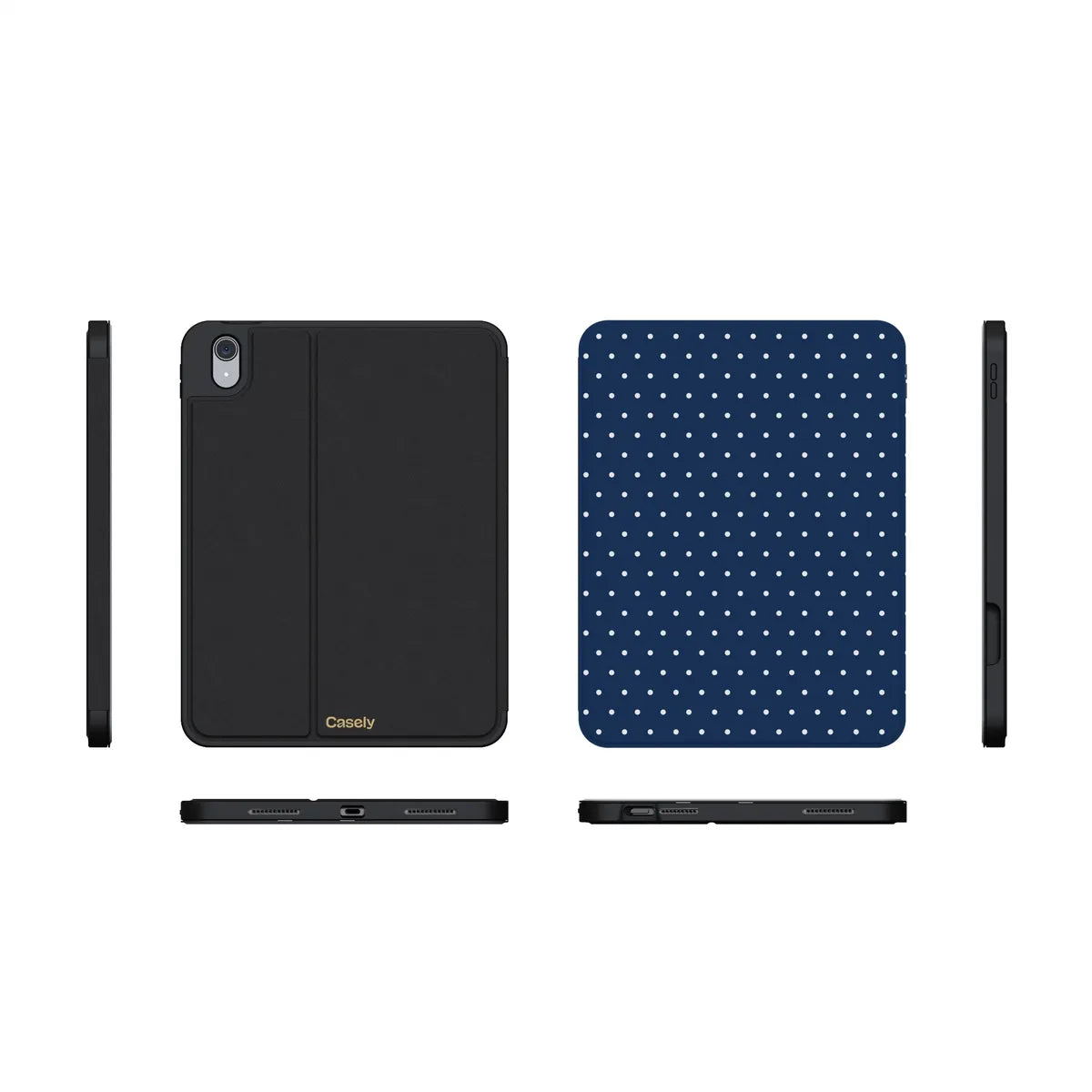 On the Dot | Navy Polka Dot iPad Case