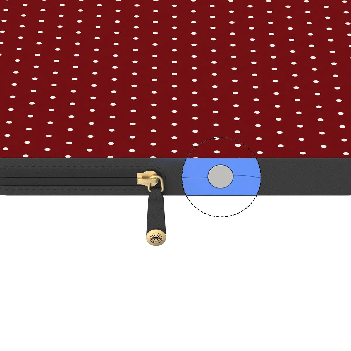 On the Dot | Maroon Polka Dot Laptop Case