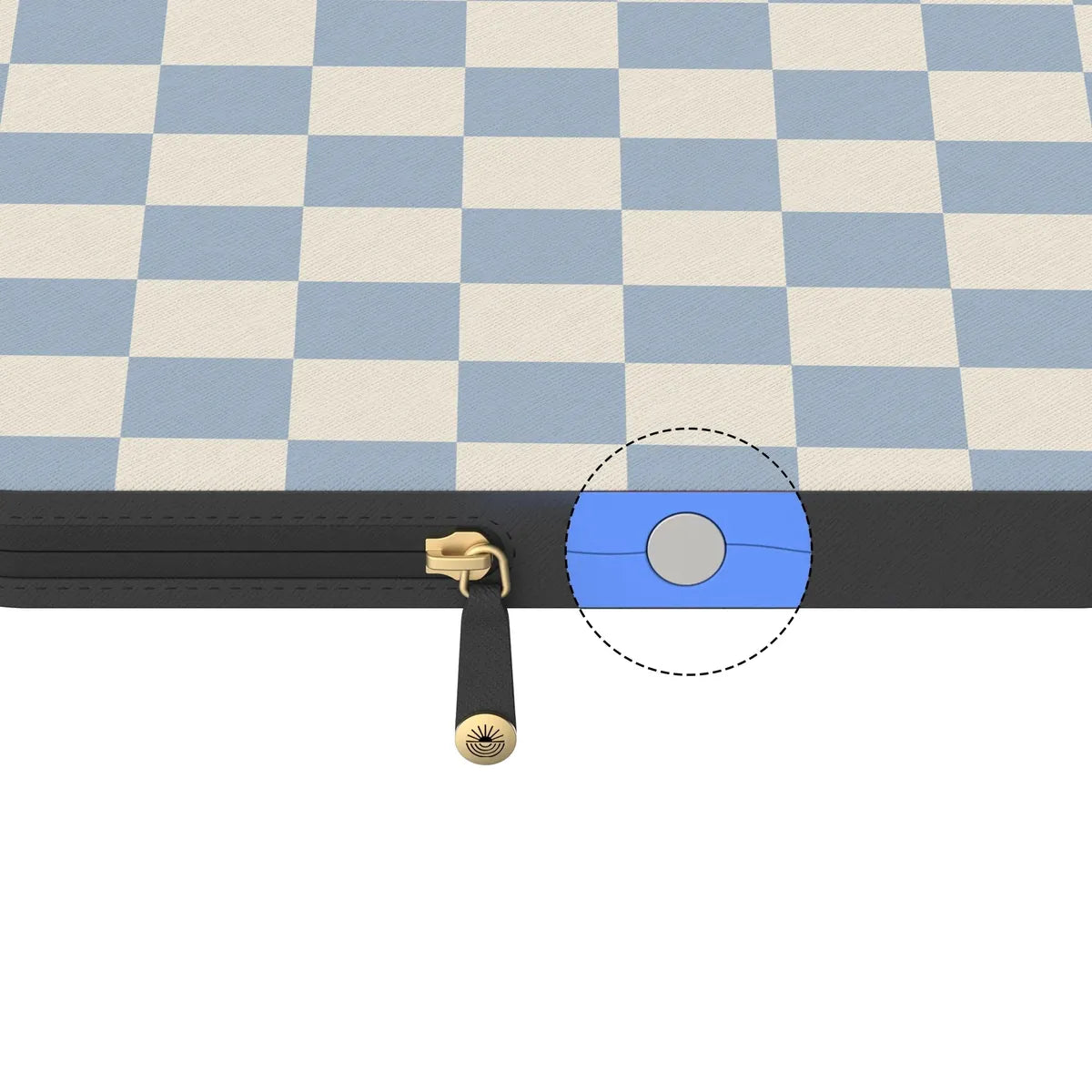 Fit Check | Light Blue Checkerboard Laptop Case