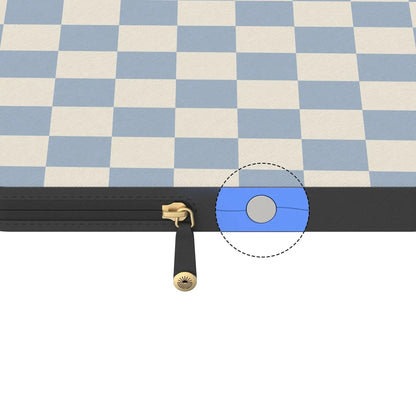 Fit Check | Light Blue Checkerboard Laptop Case
