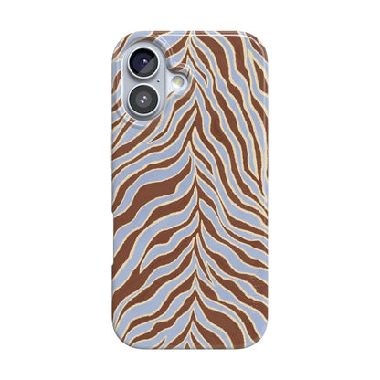 Untamed | Brown & Blue Zebra Case - iPhone 16
