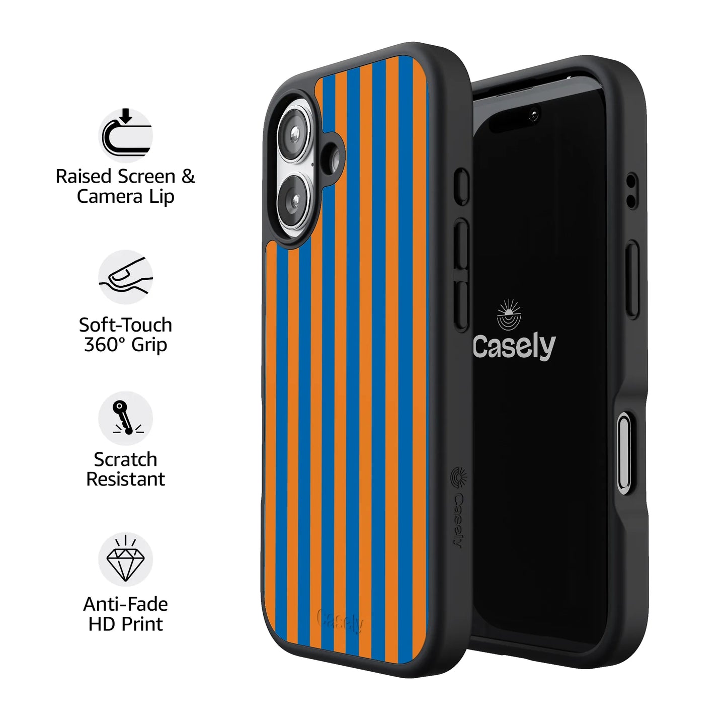 Go New York | Blue & Orange Stripes Case
