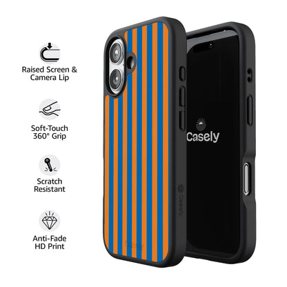 Go New York | Blue & Orange Stripes Case