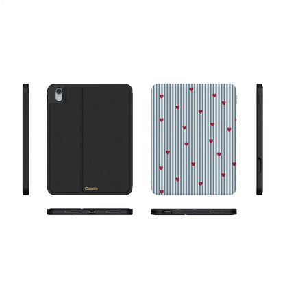 Love Lines | Blue Stripes iPad Case