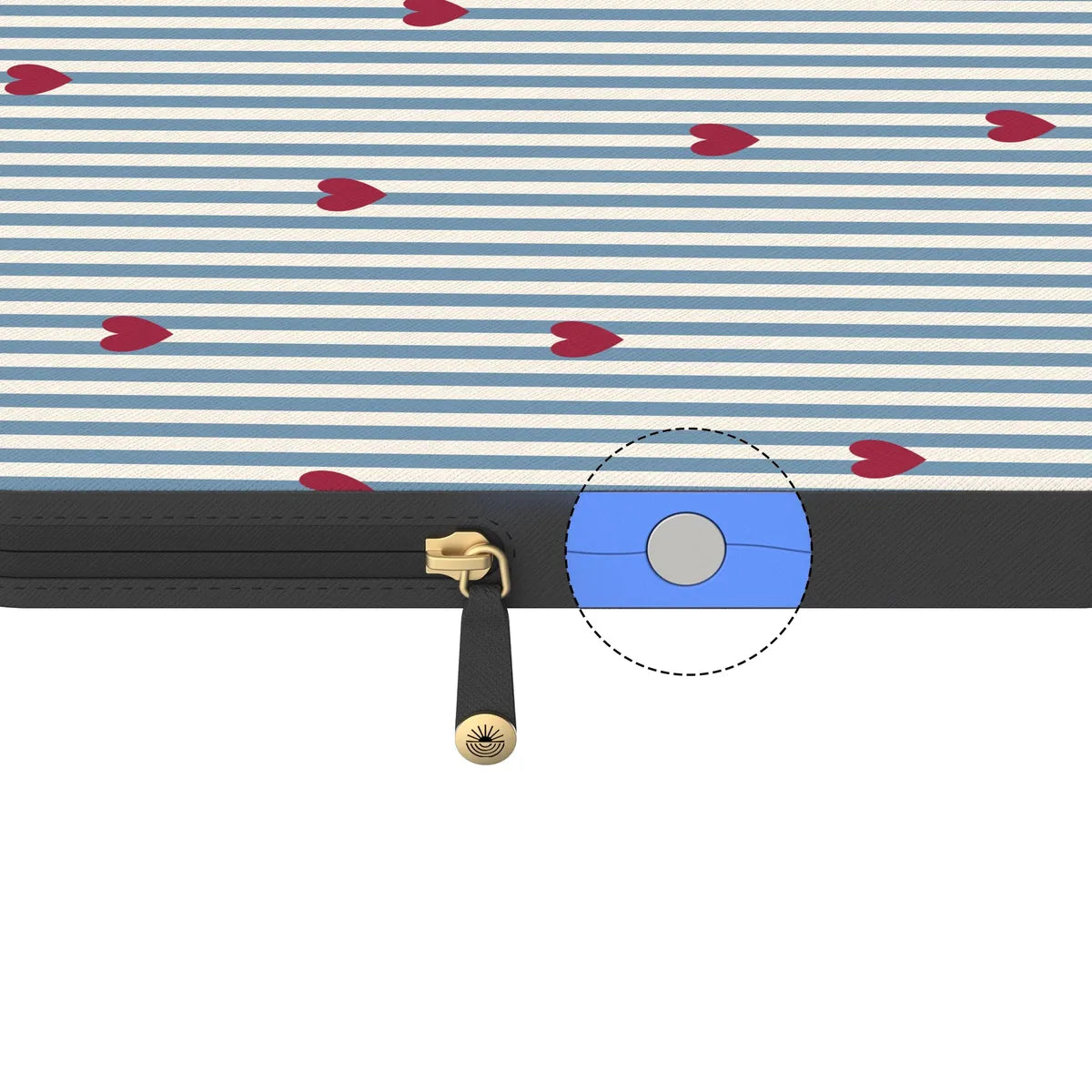 Love Lines | Blue Stripes Laptop Case