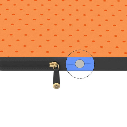 On the Dot | Orange Polka Dot Laptop Case