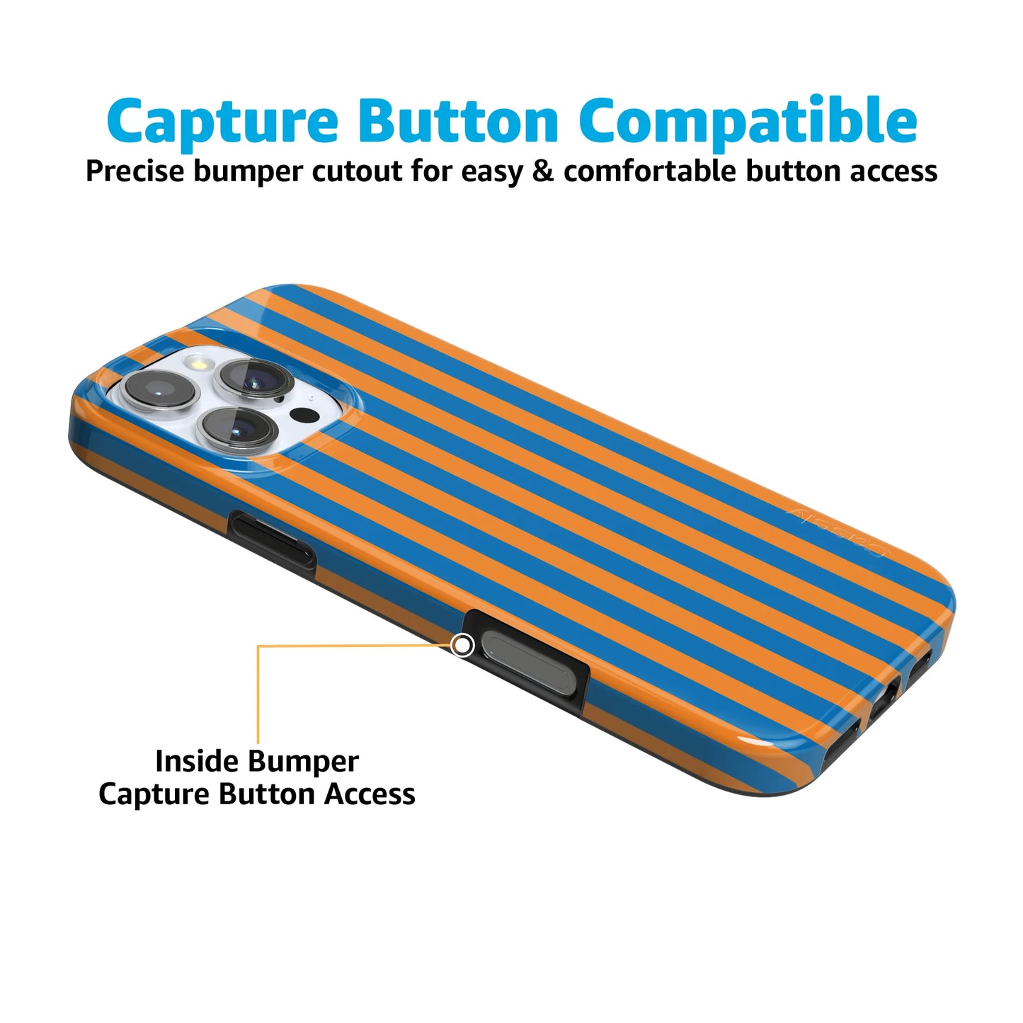 Go New York | Blue & Orange Stripes Case