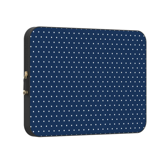 On the Dot | Navy Polka Dot Laptop Case