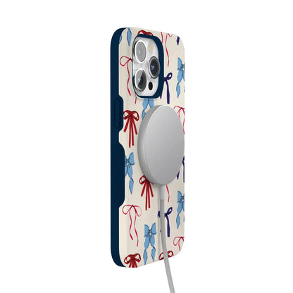 American Girlie | Red White & Blue Bows Case