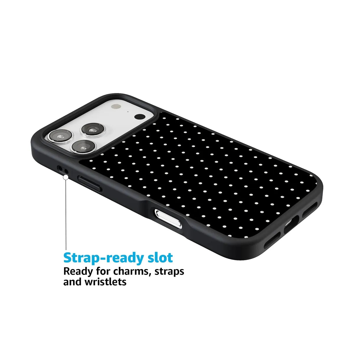 On the Dot | White Polka Dot Case