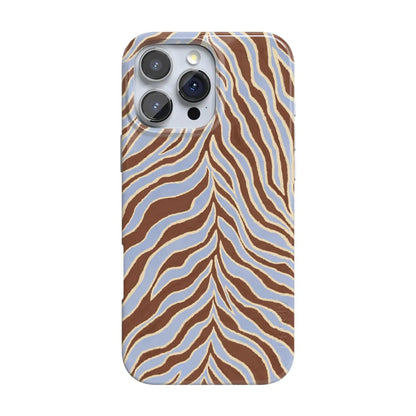 Untamed | Brown & Blue Zebra Case - iPhone 16 Pro